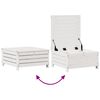 vidaXL 4 Piece Patio Lounge Set with Cushions White Solid Wood Pine