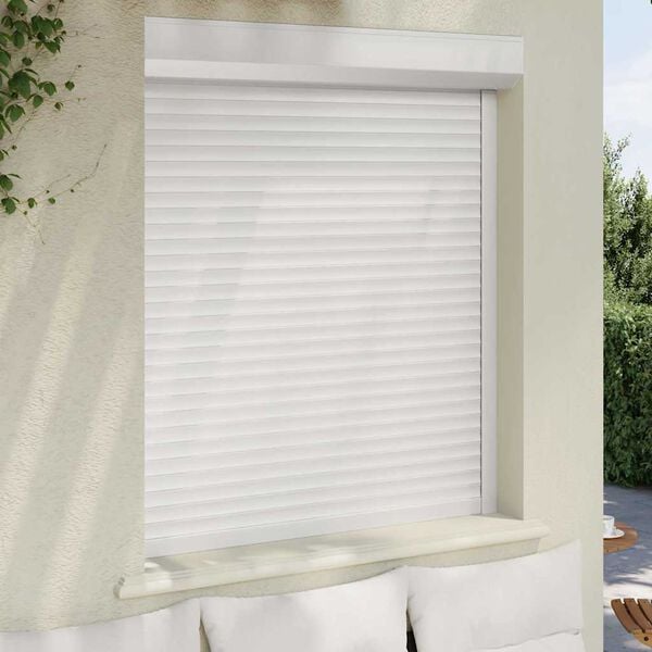 vidaXL Roller Shutter Aluminium 43.3x51.2" White