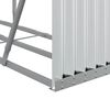 vidaXL Log Holder Silver 70.9"x17.7"x39.4" Galvanized Steel