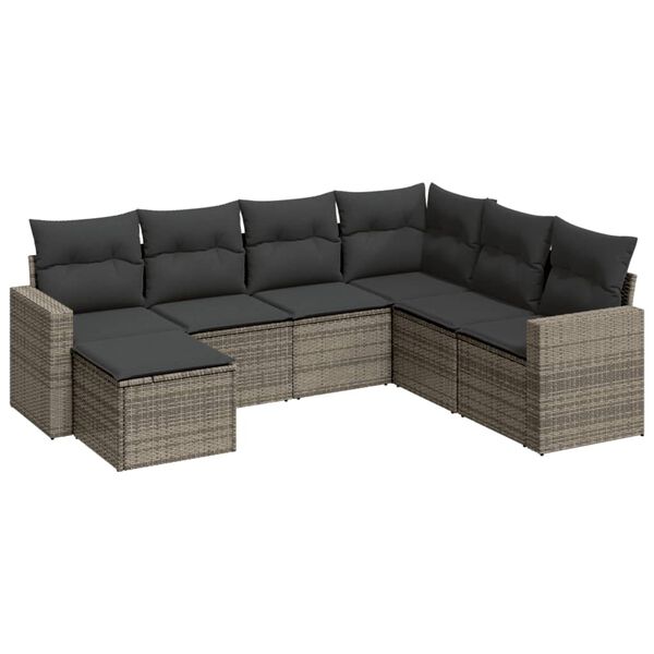 vidaXL Garden Sofa Set Grey