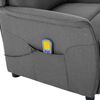 vidaXL Massage Chair Light gray 67.5 x 93.5 x 101.5 cm fabric