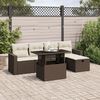 vidaXL Garden Sofa Set Brown and Cream White