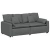 vidaXL Modular Sofa with Cushions Dark Gray