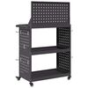 vidaXL Tool Trolley Black 25.59 x 13.78 x 43.70 in Cold-rolled Steel