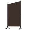 vidaXL 3-Panel Room Divider Brown 102.4"x70.9" Fabric