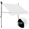 vidaXL Retractable Awning Cream Polyester with PU coating, Steel