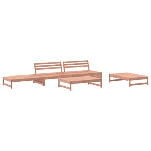 vidaXL Garden Lounge Set Natural Wood Solid Douglas wood 5 Piece Set