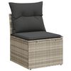 vidaXL Garden Sofa Set Light grey PE rattan Medium Modular