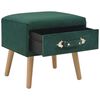 vidaXL Bedside Cabinet Set of 2 Green Velvet, Pinewood Compact