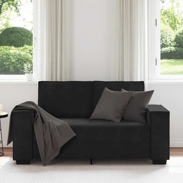 vidaXL 2-seater Sofa Black
