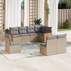 vidaXL Garden Sofa Set Beige and Light Grey PE Rattan Large Modular