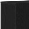 vidaXL TV Cabinet Black Oak 23.6 x 11.8 x 16.1" Engineered Wood