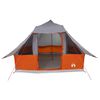 vidaXL Tipi Tent Grey and Orange 140.94 x 116.54 x 101.57 in Taffeta