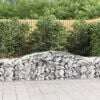 vidaXL Gabion Basket Set of 15 Silver Galvanized Iron Extra Large