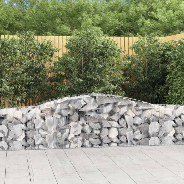 vidaXL Gabion Basket Set of 15 Silver Galvanized Iron Extra Large