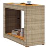 vidaXL Garden Side Table Beige and brown PE rattan Small Durable