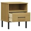vidaXL Bedside Cabinet Brown Solid Pine Wood Small Bedside Cabinet