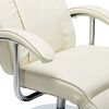 vidaXL TV Armchair Cream Faux leather, Chromed metal Standard