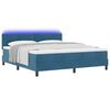 vidaXL Box Spring Bed with Headboard Dark blue 70.9" x 78.7" Velvet