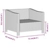 vidaXL Garden Lounge Set Grey Poly Rattan and Powder-Coated Steel