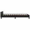 vidaXL Bed Frame With Headboard Black Faux Leather Twin Bed Frame