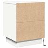 vidaXL Bedside Cabinet White 15.35 x 13.58 x 19.69 in Engineered wood