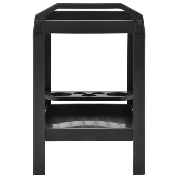 vidaXL Beverage Cart Anthracite 27.2"x20.9"x28.3" Plastic