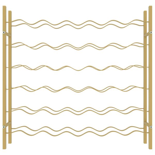 vidaXL Wine Rack for 36 Bottles Gold Metal