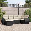 vidaXL Garden Sofa Set Black PE rattan Large Modular Garden Sofa Set