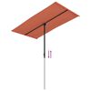 vidaXL Garden Parasol Terracotta Polyester, Aluminum Medium