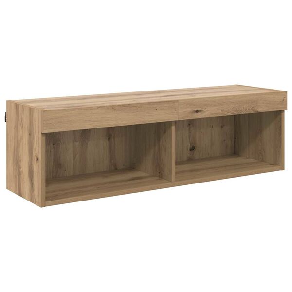 vidaXL TV Wall Cabinet Panama Artisan Oak 39.37 x 11.81 x 11.81 in