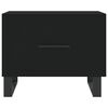 vidaXL Coffee Table Black Engineered wood, Iron 19.7x19.7x15.7 in