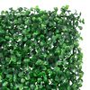 vidaXL Artificial Shrub Leaf Fence Set of 24 Green PE (Polyethylene)