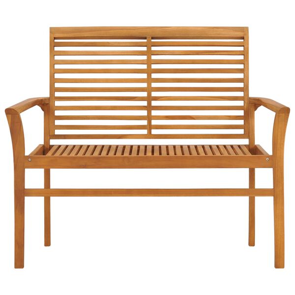 vidaXL Garden Bench Teak Brown Fine sanded teak hardwood 44.1 in Durable