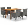 vidaXL Dining Set Grey, Dark Grey