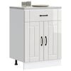 vidaXL Kitchen Base Cabinet High gloss white Engineered wood