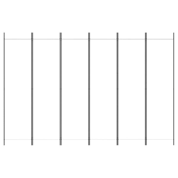 vidaXL 6-Panel Room Divider White 118.1"x78.7" Fabric