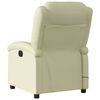 vidaXL Electric Massage Recliner Chair Cream Real leather Standard