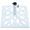vidaXL Umbrella Base White Cast Iron 26.5 lbs Durable Umbrella Base
