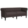vidaXL Sofa Set Dark Brown 100% polyester, plywood, solid wood Medium