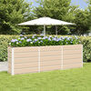 vidaXL Planter Ivory 160 x 40 x 75 cm Steel