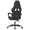 vidaXL Gaming Chair with Footrest Black Faux Leather