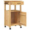 vidaXL Kitchen Trolley MONZA 18.9"x15.7"x34.8" Solid Wood Pine