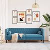 vidaXL Chesterfield Sofa with Bolsters 3-Seater Blue Velvet