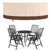 vidaXL Large Round Garden Furniture Cover Beige