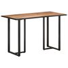 vidaXL Dining Table Rough Mango Wood Natural Finish Solid Mango Wood