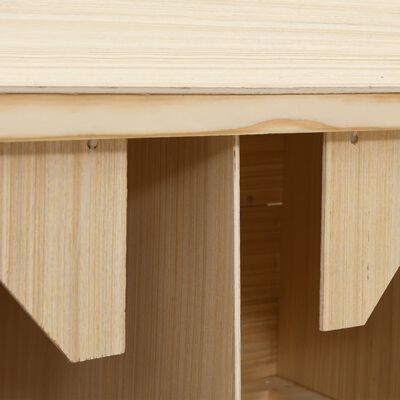 vidaXL Chicken Laying Nest 3 Compartments 28.3"x13"x21.3" Solid Pine Wood