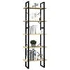 vidaXL Book Cabinet Pinewood and Black Pinewood and Metal Large