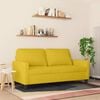 vidaXL 2-seater Sofa Yellow Velvet (100% polyester), metal, foam