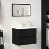 vidaXL Bathroom Sink Cabinet Black Oak 23.62 x 15.16 x 17.72 in